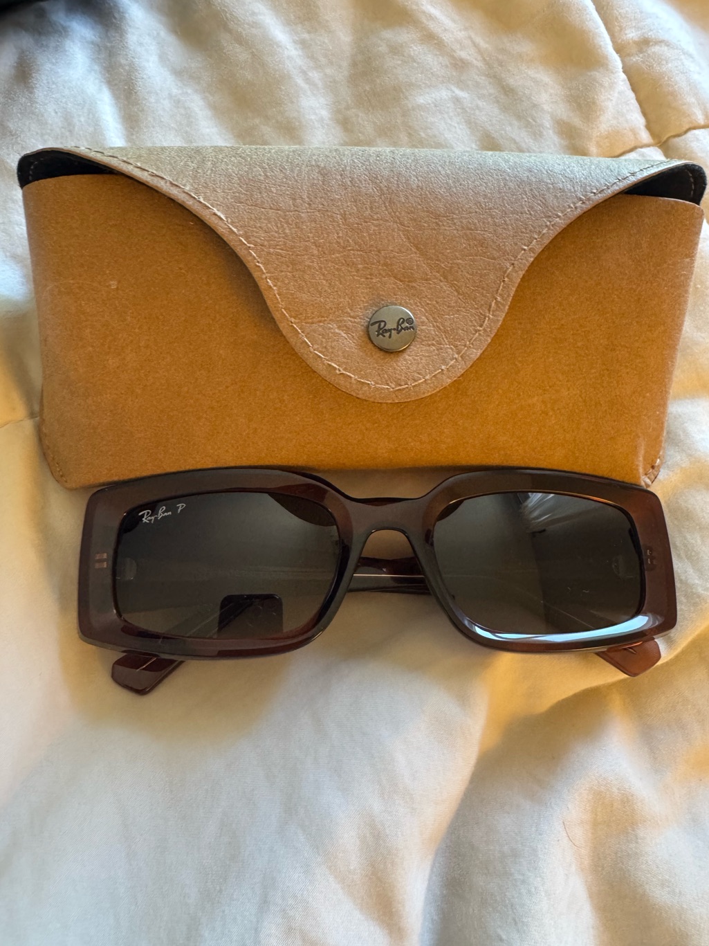 Ray-Ban Kiliane Brown Polarized Sunglasses With Tan Case